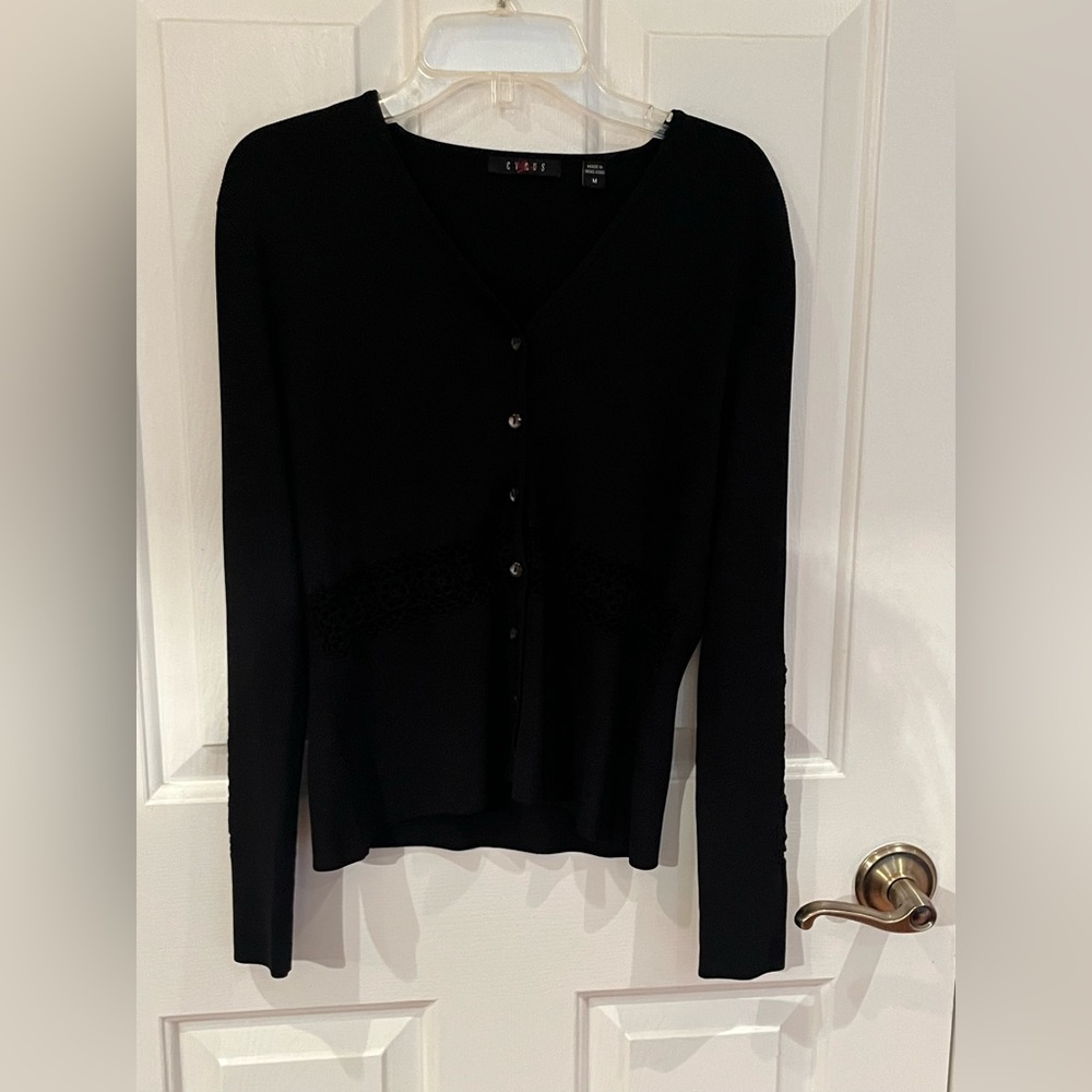 Cyrus Ribbed & Lace Button Down Cardigan